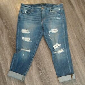 JOES JEANS- Slim Crop Factory Distressed  Boyfriend Jeans Size 29
